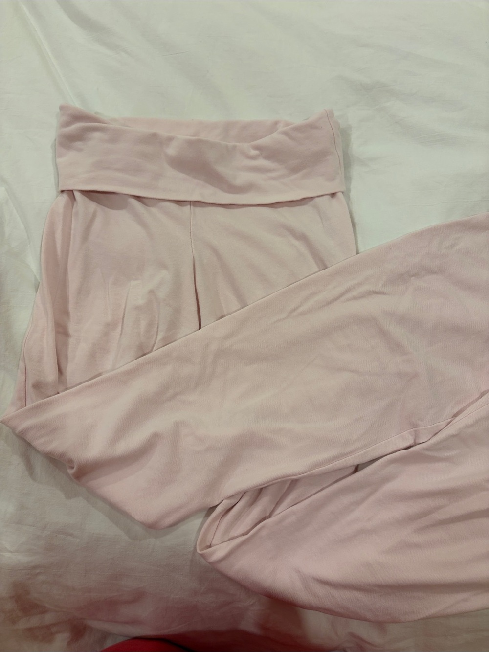 Brandy Melville Light Pink Fold-Over Waist Lounge Pants